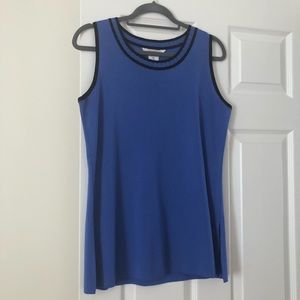 Blue Misook knit tank Size M